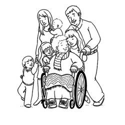Dessin Handicapé (Famille et Amis) #98511 à colorier pour petits et grands