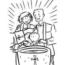 Bapteme - Coloriages gratuits à imprimer