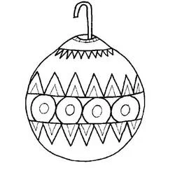 Coloriage Boule de Noël aux motifs géométriques