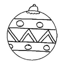 Coloriage Boule de Noël à motifs rayés