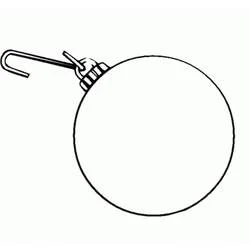 Coloriage Boule de Noël au crochet simple