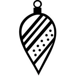 Coloriage Boule de Noël avec rayures et pois
