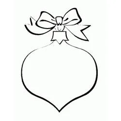 Coloriage Boule de Noël avec un noeud décoratif