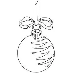 Coloriage Boule de Noël avec ruban noué