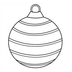 Coloriage Boule de Noël aux bandes rayées