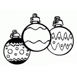 Coloriage Boule de Noël trio décoré
