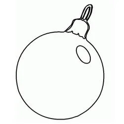 Coloriage Boule de Noël simple