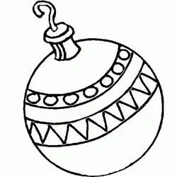 Coloriage Boule de Noël aux bandes décoratives