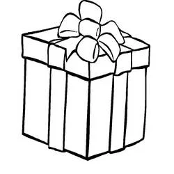 Coloriage Cadeau avec un gros noeud