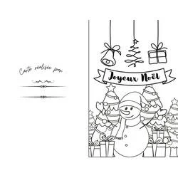 Carte de Noël - Coloriages gratuits à imprimer