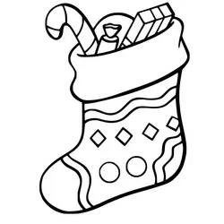 Chaussette De Noël - Coloriages gratuits à imprimer