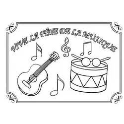 Fête de la Musique - Coloriages gratuits à imprimer