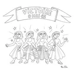 Fête de la Victoire, 8 mai 1945 - Coloriages gratuits à imprimer