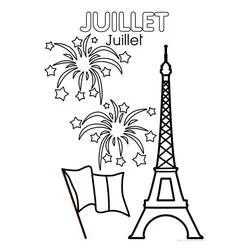 Fête Nationale du 14 Juillet - Coloriages gratuits à imprimer