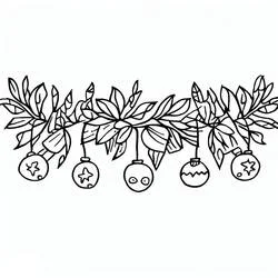 Guirlande de Noël - Coloriages gratuits à imprimer