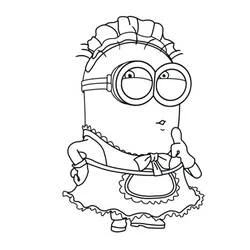 Coloriage Minion femme de chambre