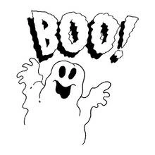 Coloriage Fantôme qui dit BOO!