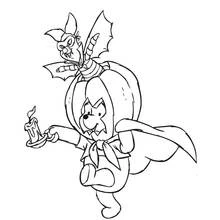 Coloriage Winnie et Porcinet déguisés pour Halloween Coloriage Winnie et Porcinet déguisés pour Halloween