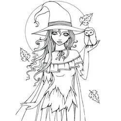 Halloween Sorciere - Coloriages gratuits à imprimer
