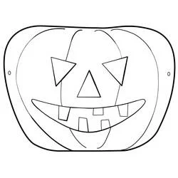 Coloriage Masque Halloween au visage de citrouille