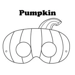 Coloriage Masque Halloween citrouille