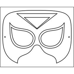 Coloriage Masque Halloween aux yeux anguleux