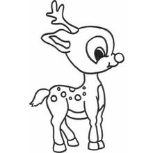 Coloriage Bébé renne debout
