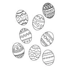 Coloriage Oeufs de Pâques à décorer