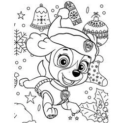 Pat Patrouille Noël - Coloriages gratuits à imprimer