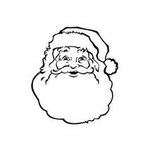 Coloriage Père Noël visage souriant