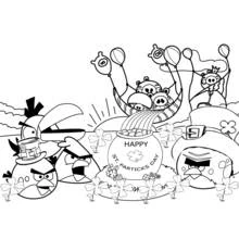 Coloriage Angry Birds fêtent la Saint Patrick