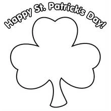 Coloriage Trèfle Happy St. Patrick's Day