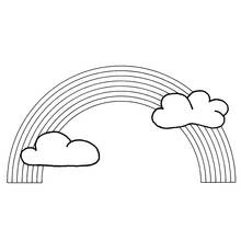 Coloriage Arc-en-ciel simple à bandes épaisses