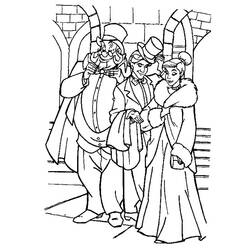 Coloriage Anastasia avec Dimitri et Vladimir sur les marches