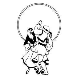 Coloriage Anastasia et Dimitri dansant ensemble