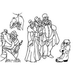 Coloriage Anastasia entourée des personnages du film