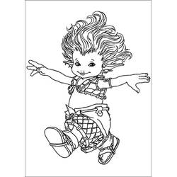 Coloriage Bétamèche sautant les bras grands ouverts