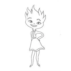 Coloriage Flam Lumen posant la main sur la hanche