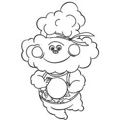Coloriage Lutz le personnage nuage tenant un bol