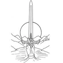 Excalibur, l'épée magique - Coloriages gratuits à imprimer