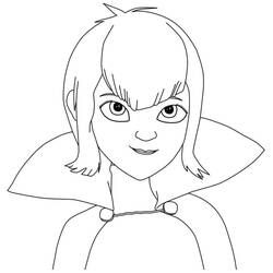 Coloriage Mavis portrait de visage