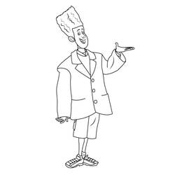 Coloriage Jonathan souriant en train de saluer