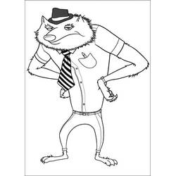 Coloriage Wayne posant les mains sur les hanches