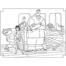 Coloriage Monstres de Hôtel Transylvanie en groupe