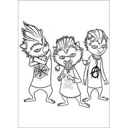 Coloriage Wally, Winnie et Wilbur côte à côte