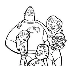 Coloriage Indestructibles en famille