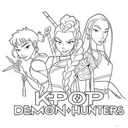 Coloriage KPop Demon Hunters #221160 à imprimer et colorier