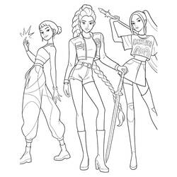 Coloriage KPop Demon Hunters #221177 à imprimer et colorier