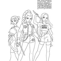 Coloriage KPop Demon Hunters #221178 à imprimer et colorier