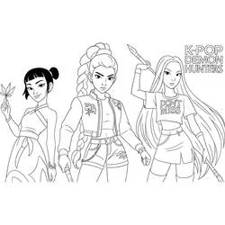 Coloriage KPop Demon Hunters #221184 à imprimer et colorier